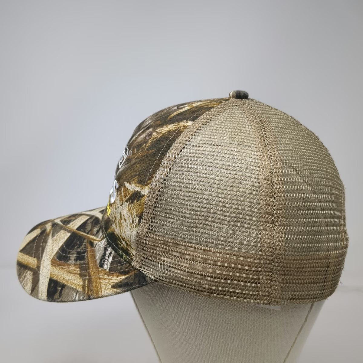 Lowe's 4 Pros Camo Trucker Hat Brown Mesh Back One Size Snapback Logo Hardware