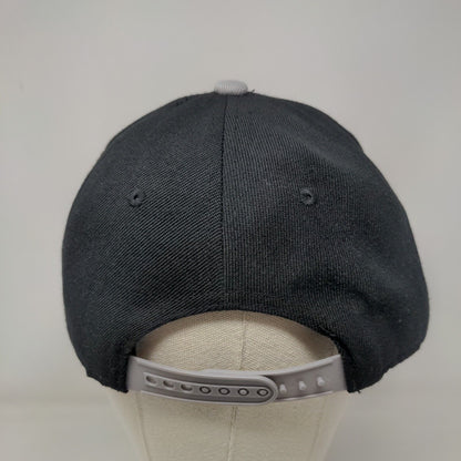 Heart Snapback Hat Black One Size Adjustable Embroidered Rope Lace 6 Panel Crown