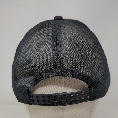 iichiko Snapback Trucker Hat Black OSFM Adjustable Embroidered Mesh Back