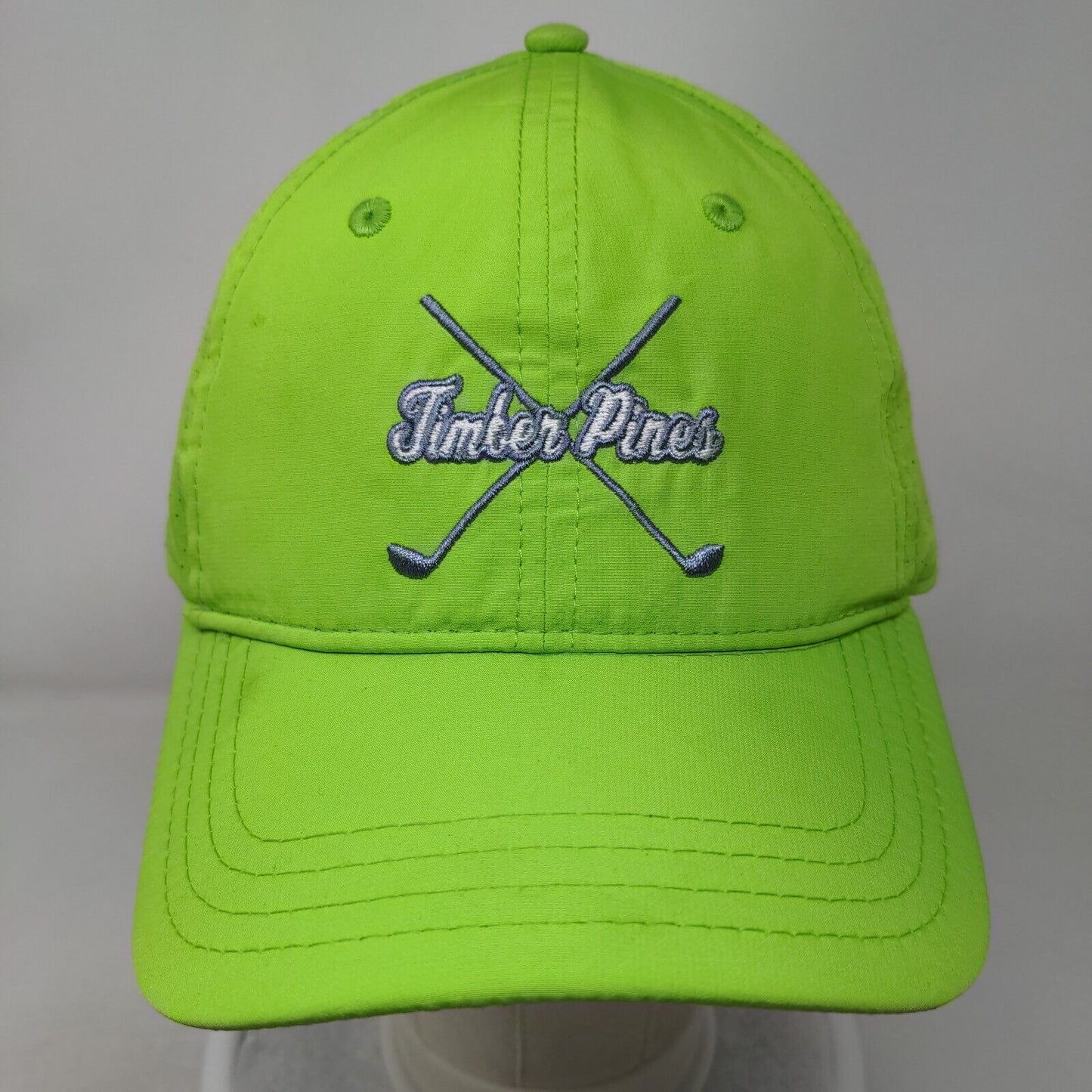 Timber Pines Golf Strapback Hat Green One Size Laser Cut Pukka Inc