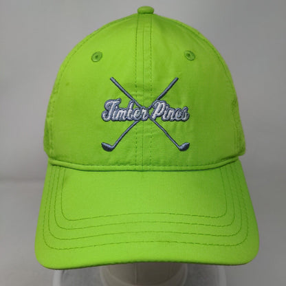 Timber Pines Golf Strapback Hat Green One Size Laser Cut Pukka Inc