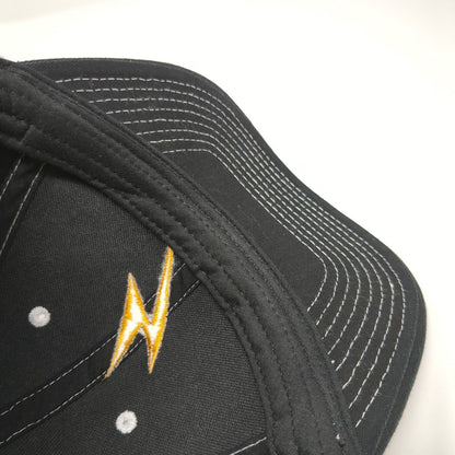 Platt Lightning Slideback Hat Black One Size Adjustable Embroidered