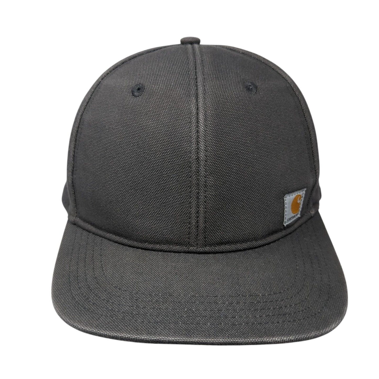 Carhartt Snapback Hat Gray One Size Adjustable Embroidered Patch Logo 6 Panel