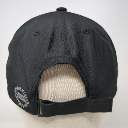 Adidas Baseball Cap Black One Size Trefoil Logo Side Graphic Polyester Strap Hat