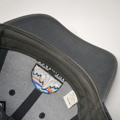 Patagonia Trucker Hat Gray One Size Mesh Snapback Mountain Logo 1973 Hiking Cap
