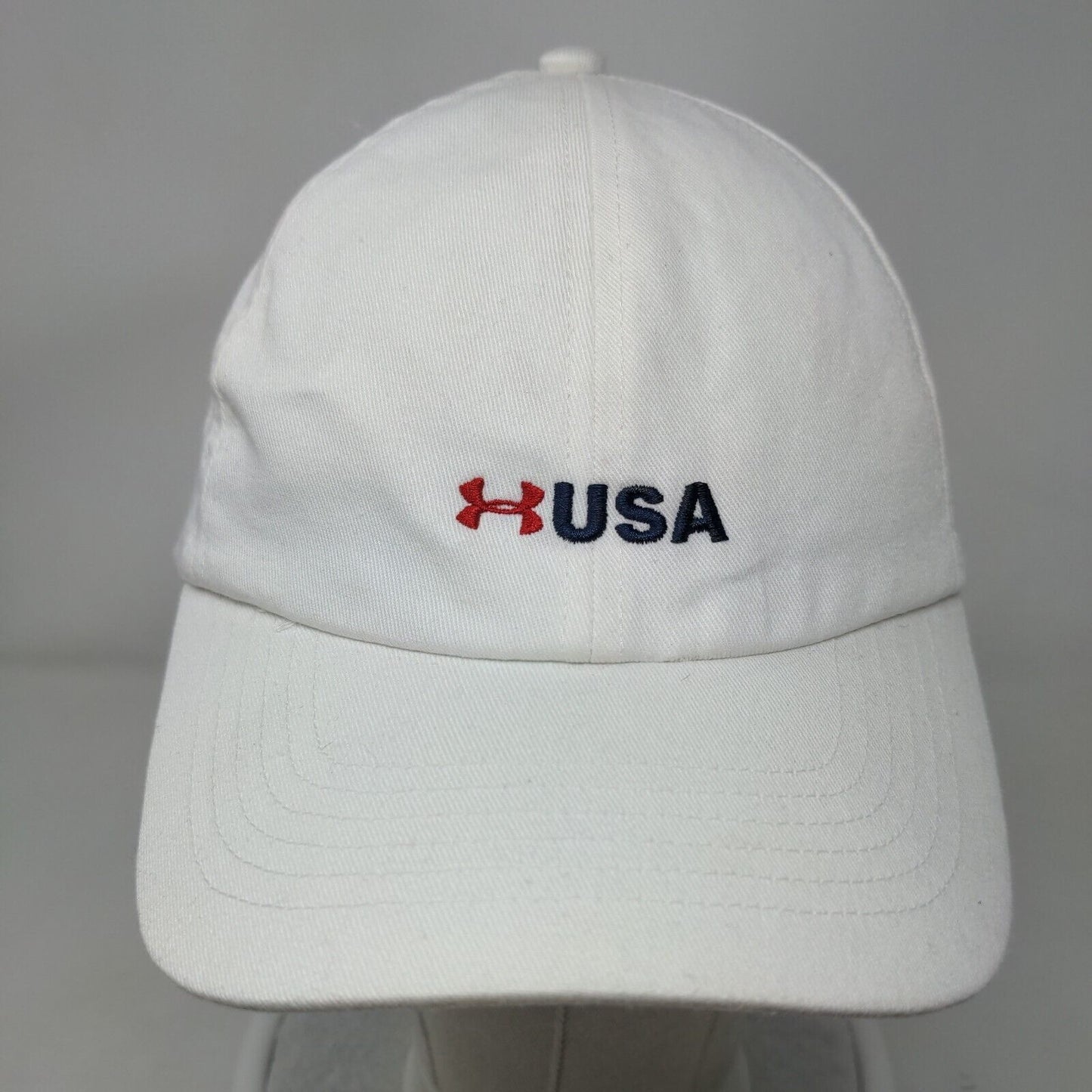 Under Armour USA Women's Slideback Hat White OSFA Embroidered 6 Panel