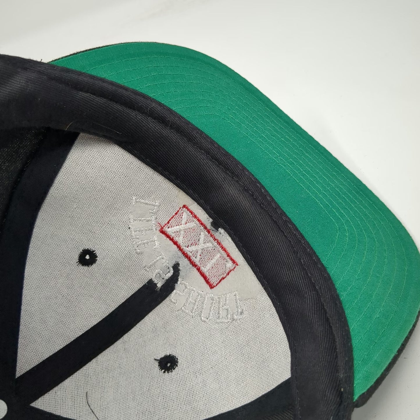 Reebok Snapback Hat Black One Size Green Under Brim Life Is Short XXL Play Hard