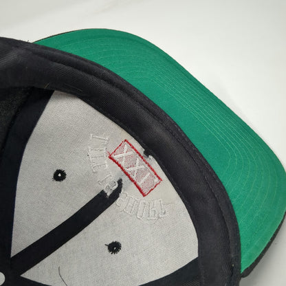 Reebok Snapback Hat Black One Size Green Under Brim Life Is Short XXL Play Hard