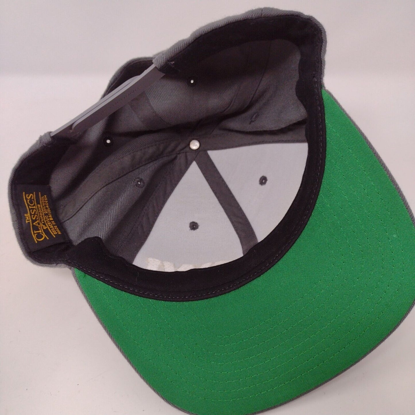 CWI Snapback Hat Gray OSFA Embroidered Adjustable The Classics Yupoong