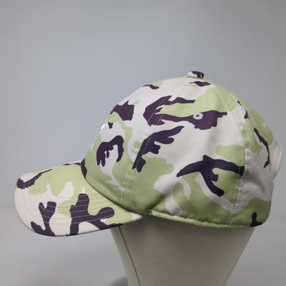 adidas Baseball Cap Green White Purple Camo Trefoil Logo One Size Slideback Hat