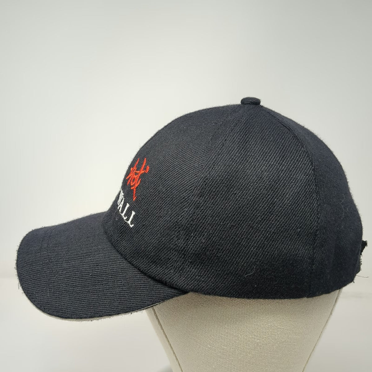 Baseball Cap Black OSFM Great Wall China Embroidered Adjustable Strapback Hat