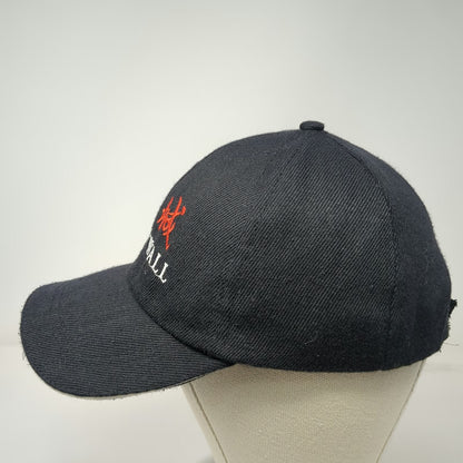 Baseball Cap Black OSFM Great Wall China Embroidered Adjustable Strapback Hat