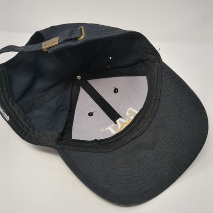 CAT Slideback Hat Black One Size Adjustable Embroidered Vented Holes 6 Panel