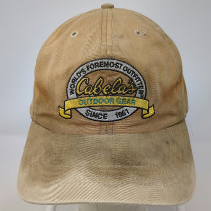 Cabela's Baseball Cap Brown One Size World's Foremost Outfitter Embroidered hat