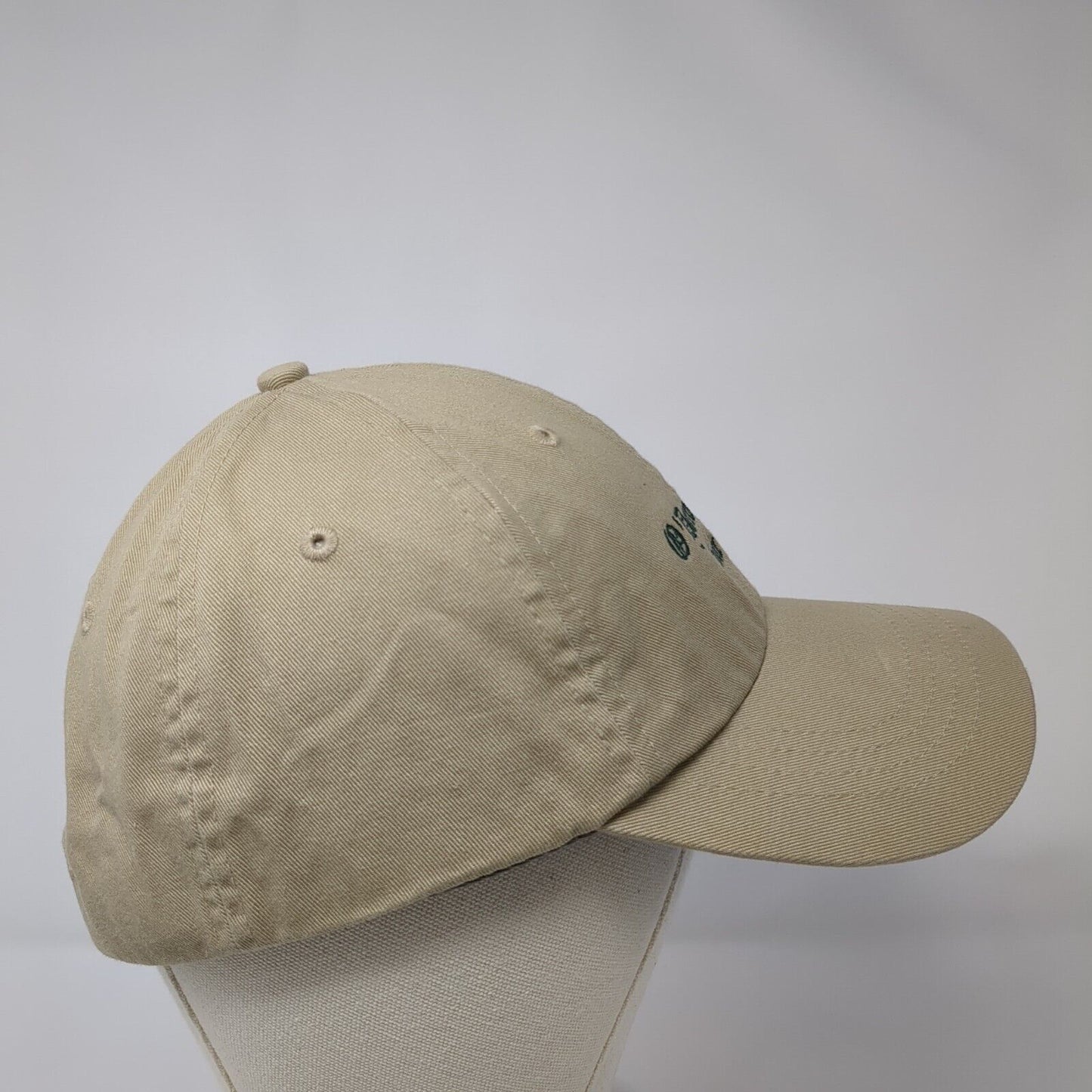 O’Donnell’s Pub Slideback Hat Tan One Size Adjustable Embroidered Headshots
