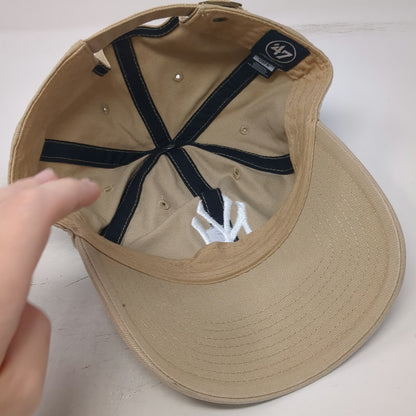 New York Yankees MLB '47 Brand Baseball Cap Beige White One Size Adjustable Hat