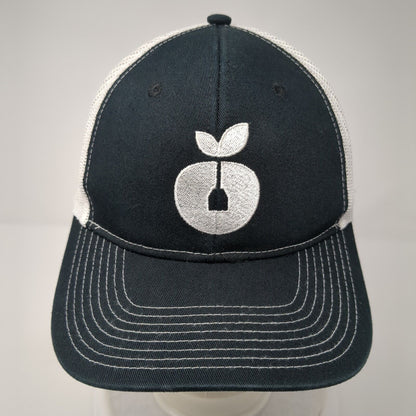 Port Authority Snapback Trucker Hat Black OS Adjustable Embroidered Mesh Back