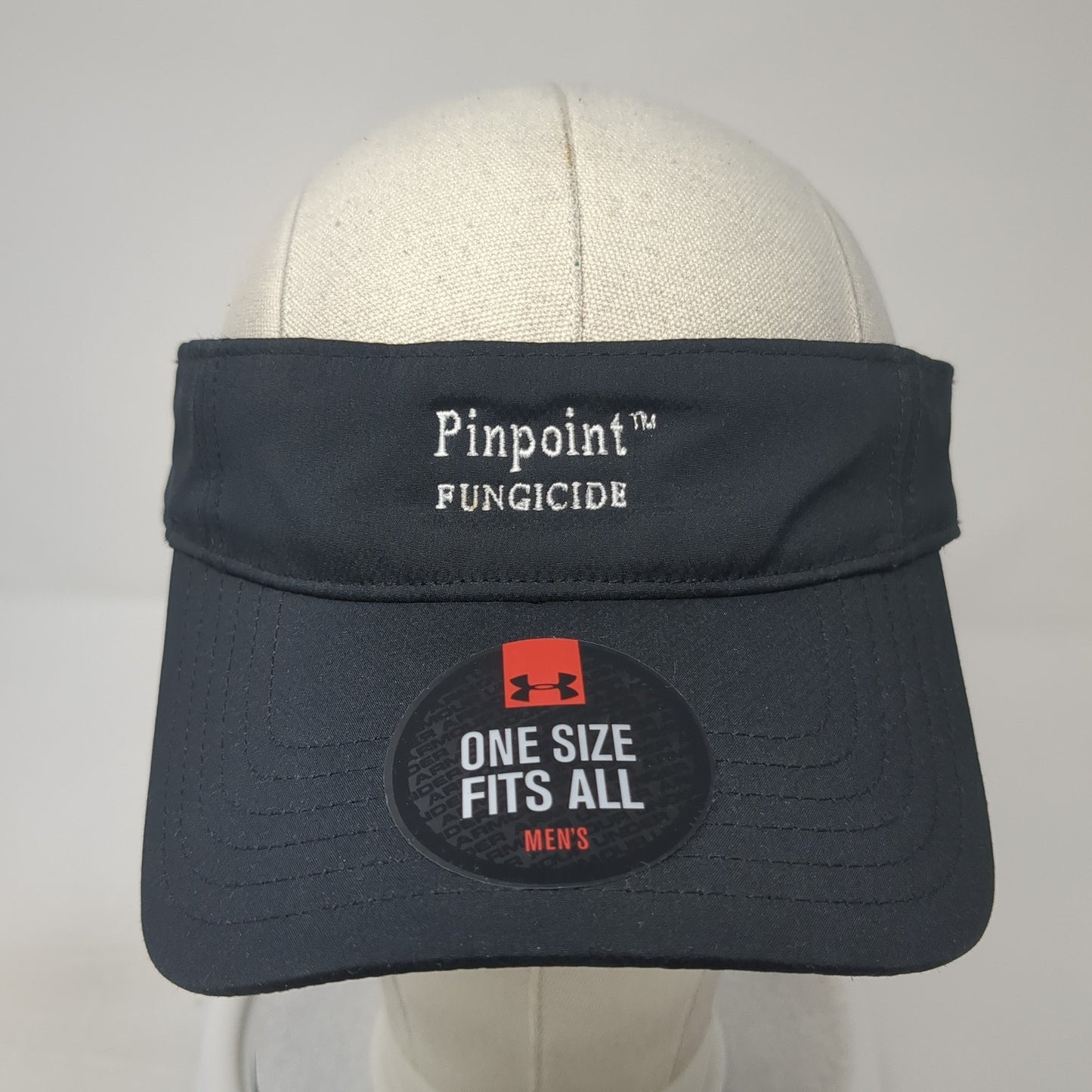 Pinpoint Fungicide Sun Visor Hat Black One Size Adjustable Strap Under Armour
