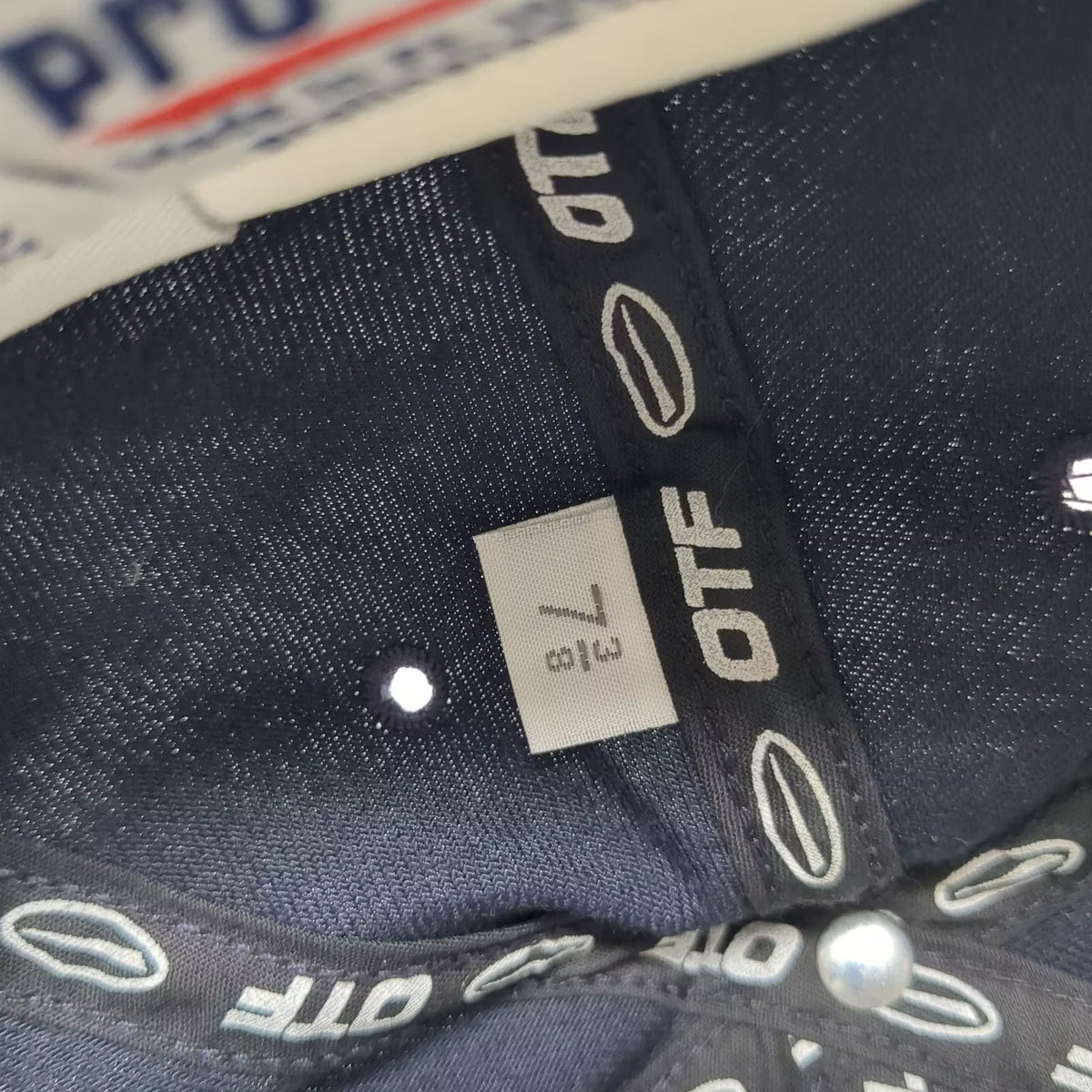 Pro-Line CL Baseball Cap Blue White 7 3/8 Fitted Hat TPX OTF Embroidered Logo