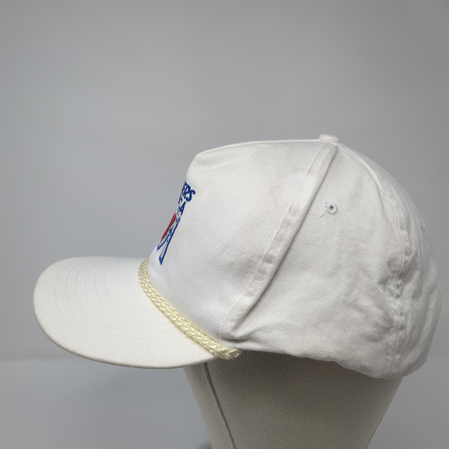 Members America Credit Union Snapback Rope Hat White One Size Outdoor