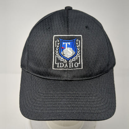Idaho Strapback Hat Black One Size Adjustable Embroidered Port Authority