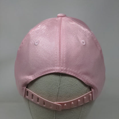 Unbranded Snapback Hat Pink One Size Satin Adjustable 5 Panel Blank