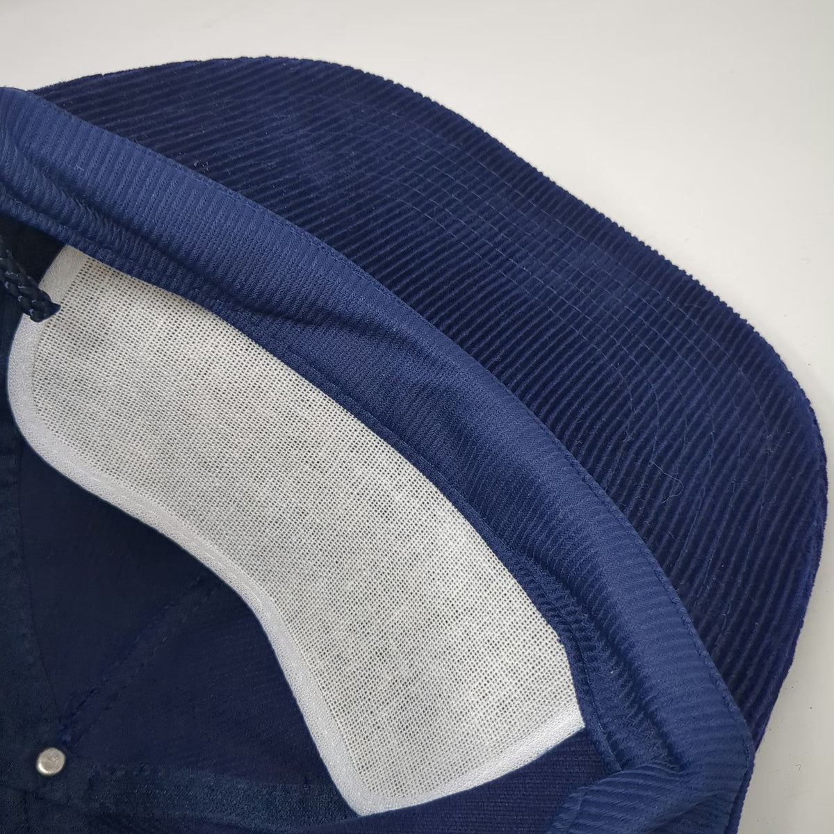 NO PROBLEM CAP 5 Panel Blue One Size Cotton Corduroy Rope Snapback Hat Blank