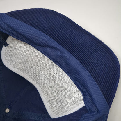 NO PROBLEM CAP 5 Panel Blue One Size Cotton Corduroy Rope Snapback Hat Blank