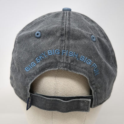 Ouray Sportswear Baseball Cap Gray Blue One Size Trout Montana Fly Shop Hat