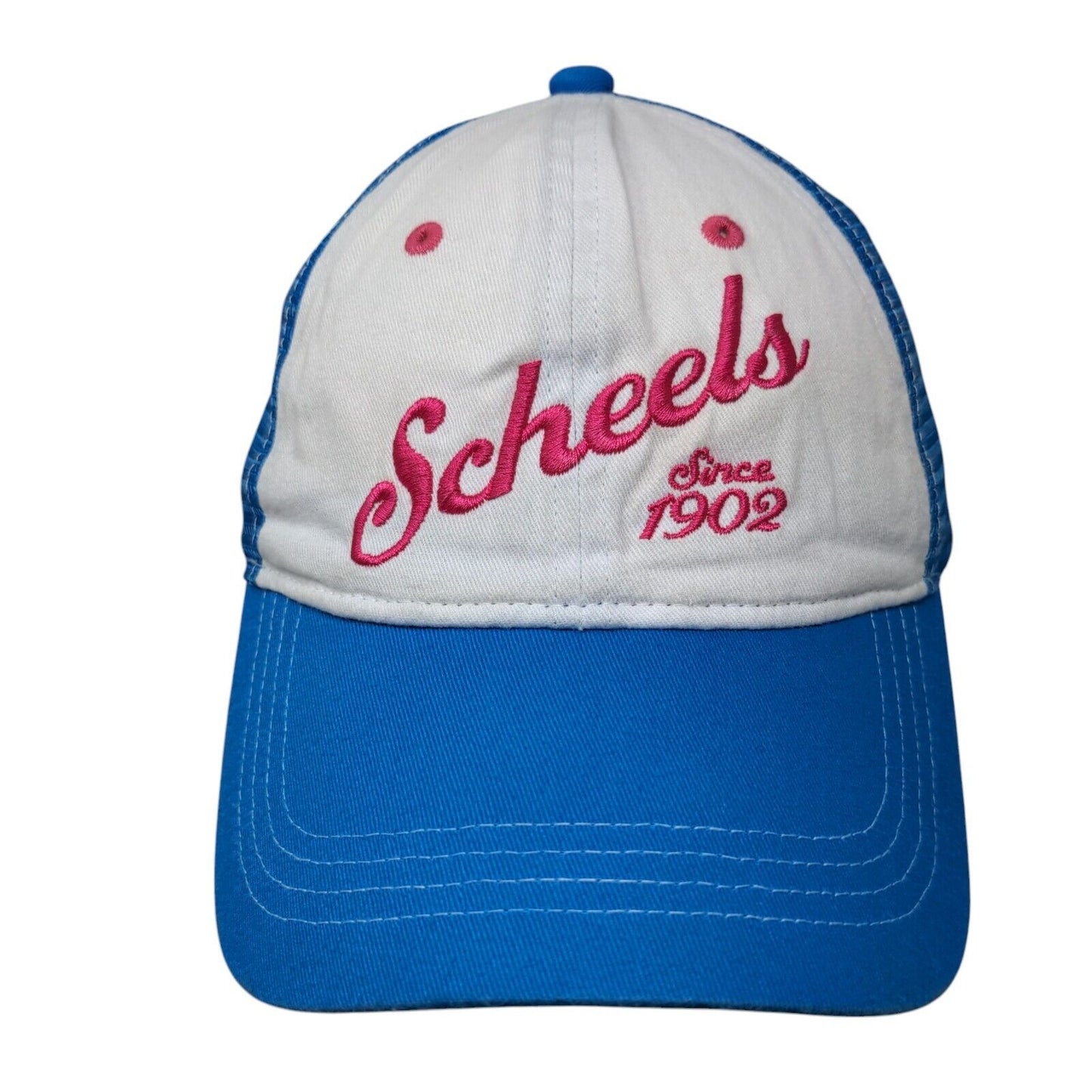 Scheels Since 1902 Strapback Trucker Hat Blue One Size Mesh Back