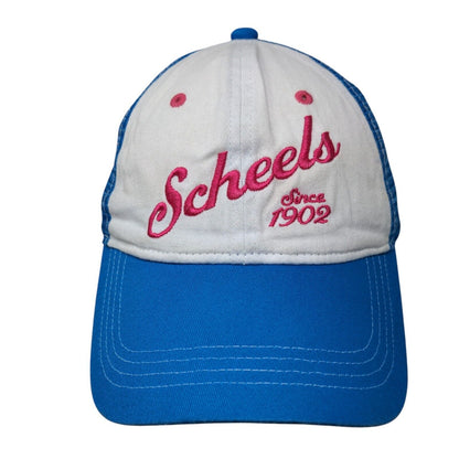 Scheels Since 1902 Strapback Trucker Hat Blue One Size Mesh Back