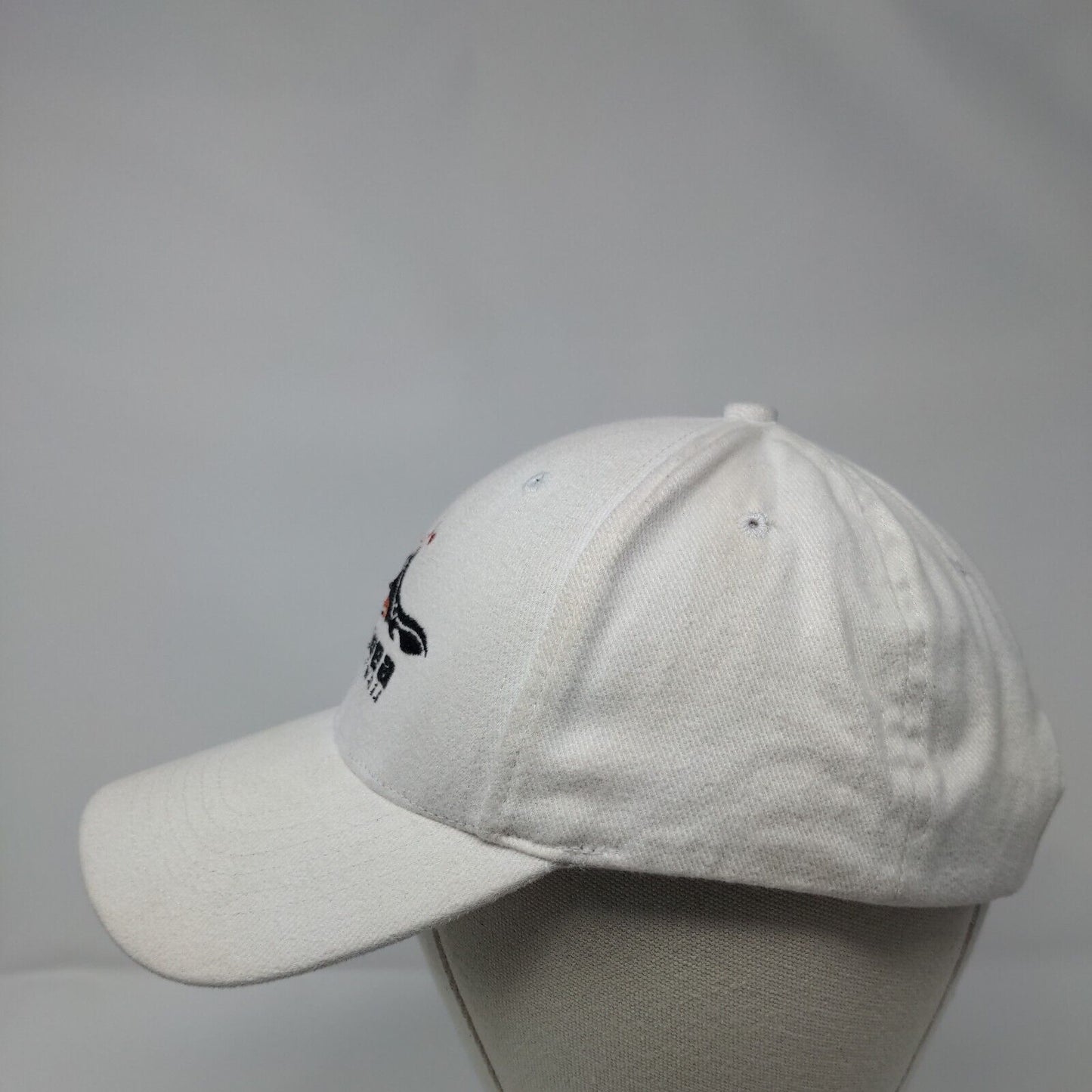 Kilauea Hawaii Strapback Hat White One Size Embroidered Hawaiian Headwear