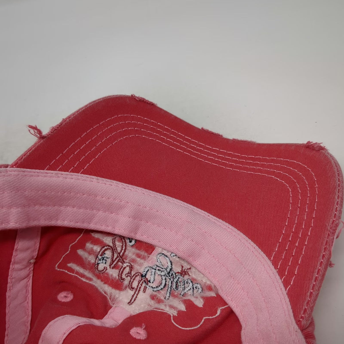 KBETHOS Baseball Cap Pink One Size God Bless America USA Cotton Frayed Edge Hat