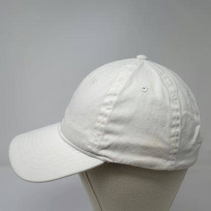 George Baseball Cap White One Size Slideback Adjustable Cotton Plain Blank Hat