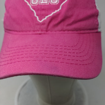 OES Women's Strapback Hat Pink OS Adjustable Ladies Fit Mesh Back Outdoor Cap