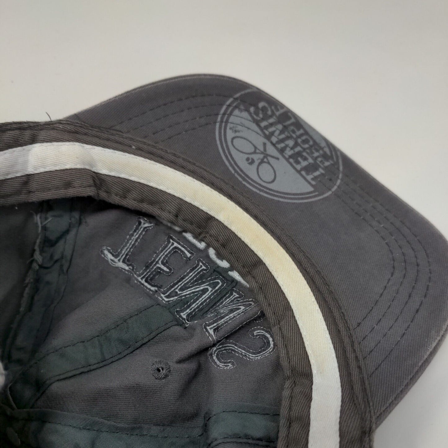 Tennis People Slideback Hat Gray OSFA Adjustable Embroidered We People