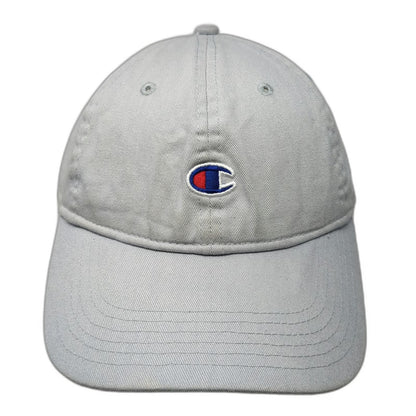 Champion Baseball Cap Gray One Size Slideback Embroidered Logo Cotton Hat