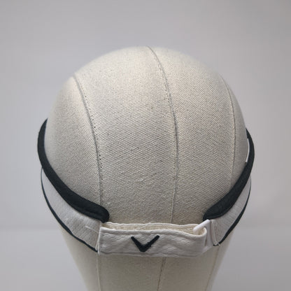 Callaway Sun Visor Cap White One Size Adjustable Lightweight Embroidered