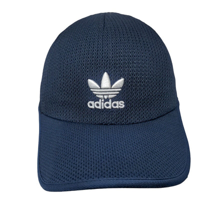 Adidas Slideback Hat Blue One Size Adjustable Breathable Embroidered Trefoil