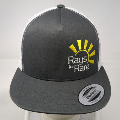 Yupoong Trucker Hat Gray White Yellow One Size Rays for Rare Snapback Mesh Crown