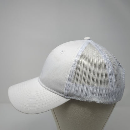 Outdoor Cap Strapback Trucker Hat White One Size Adjustable Mesh Back Blank