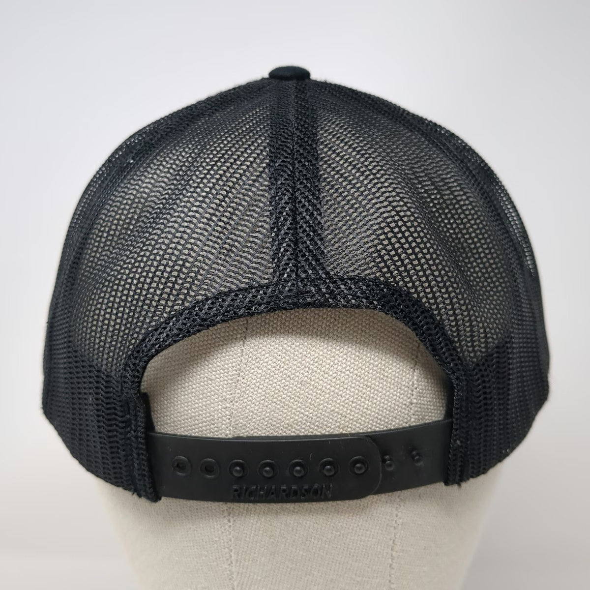 Kuiu Trucker Hat Black One Size Leather Patch Inner Circle Mesh Back Snapback