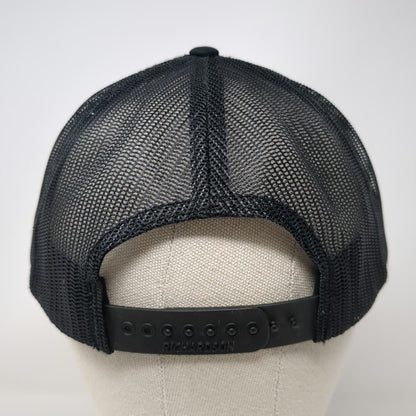 Kuiu Trucker Hat Black One Size Leather Patch Inner Circle Mesh Back Snapback