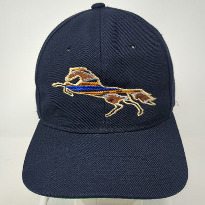 Headmaster Snapback Blue One Size Embroidered Horse Green Underbrim 6 Panel Hat