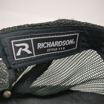 Richardson Trucker Hat Black One Size 112 Glitch Elk Patch Mesh Snapback