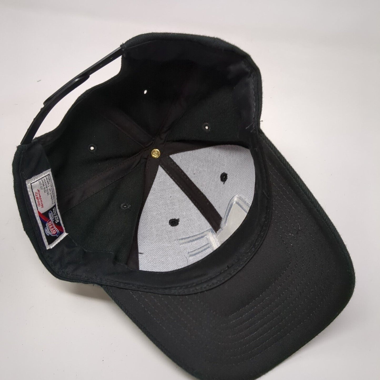 CE Snapback Hat Black OSFM Adjustable Embroidered Solid 6 Panel Otto