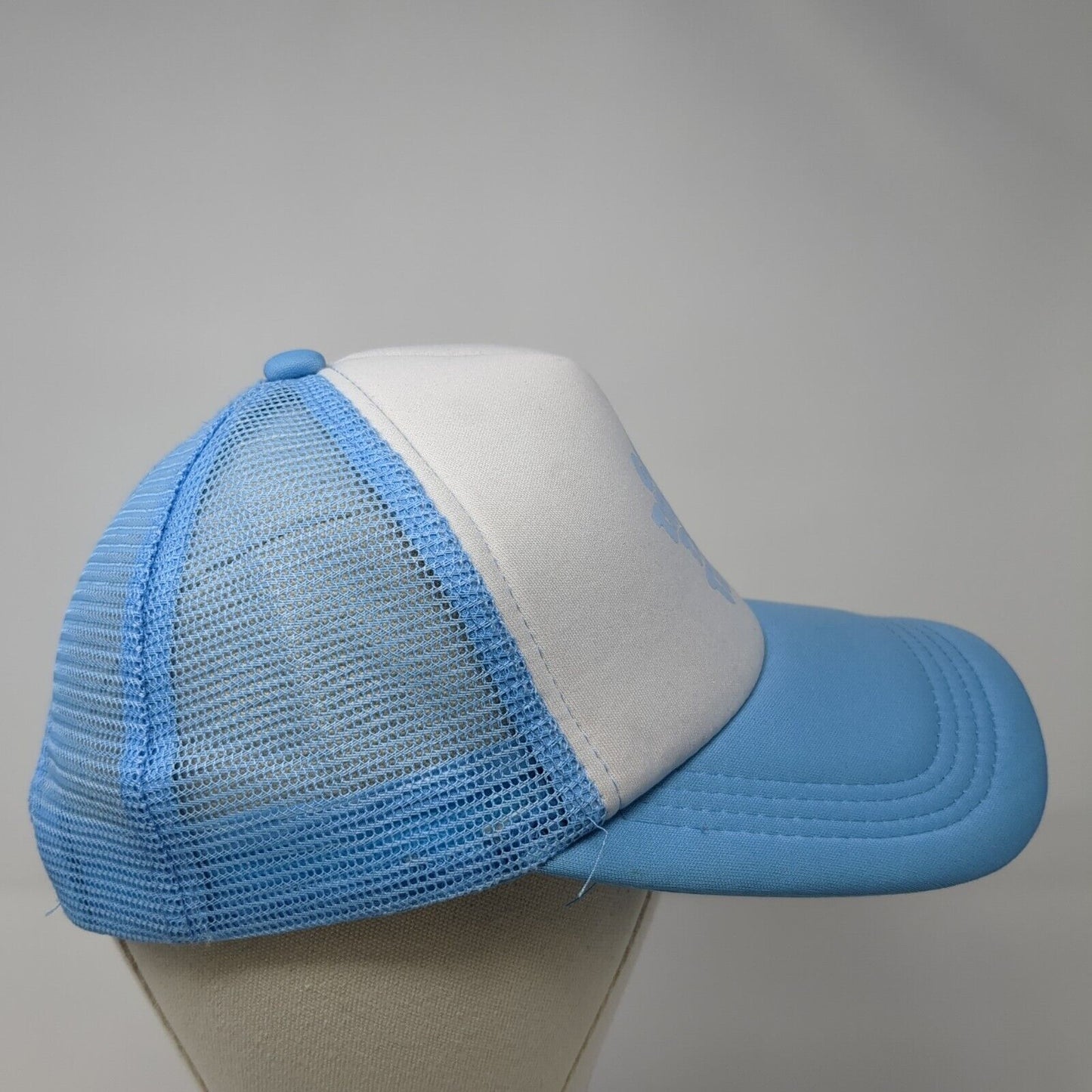 Good Things Take Time Snapback Trucker Hat Blue One Size Adjustable Mesh Back