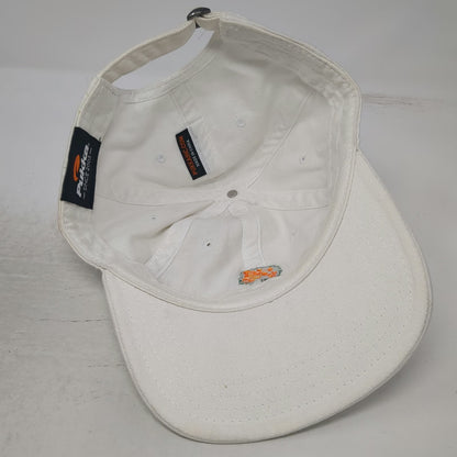 Pukka Baseball Cap White OSFM Slideback Orange Tree Golf Club Embroidered Hat