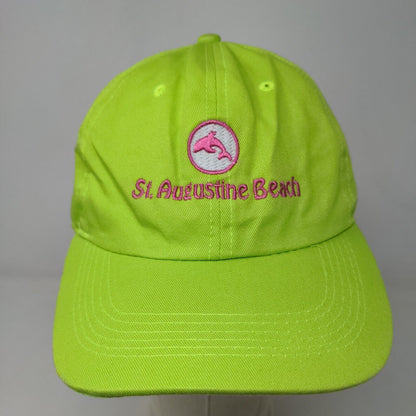 DMR Classic Headwear Men's Slideback Hat Green St. Augustine Beach Logo