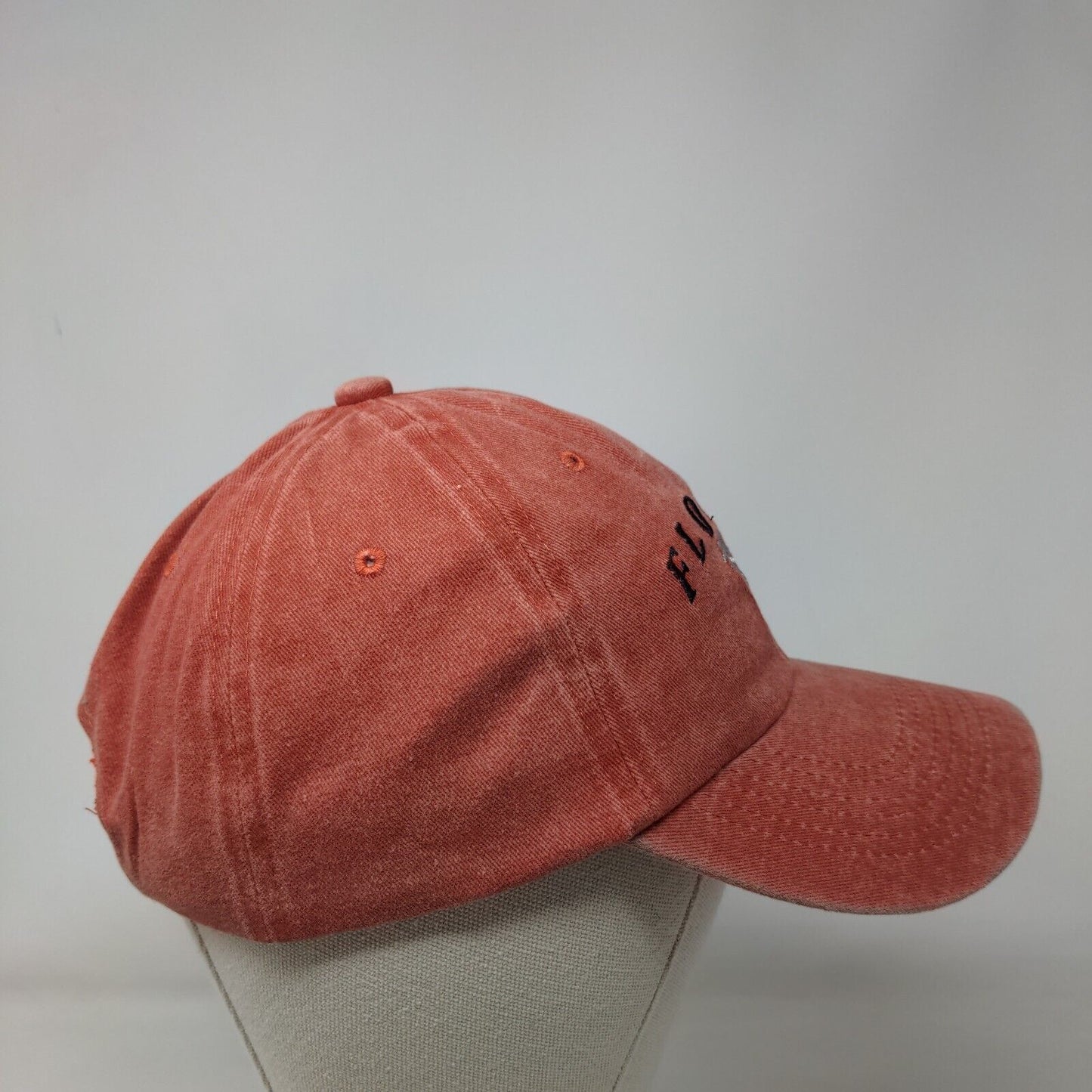 Florida Palm Tree Slideback Hat Orange One Size Embroidered Sunkiss Kap